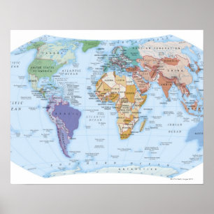 Poster Carte illustrée 4