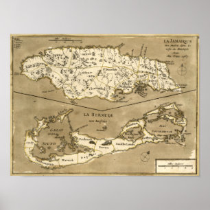 POSTER CARTE : JAMAICA, 1767