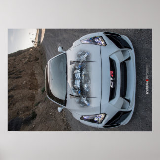 Poster Carte large personnalisée R35 Nissan GT-R sur PCH