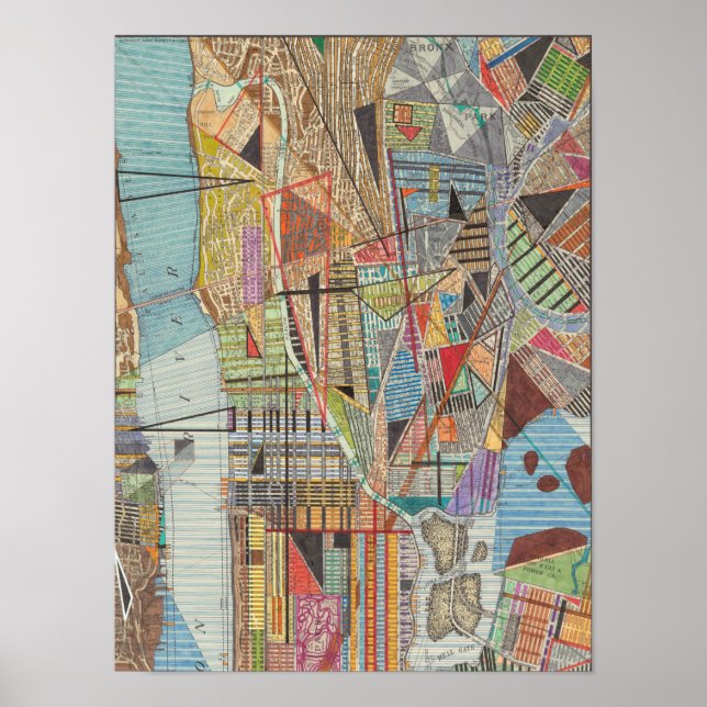 Poster Carte moderne de New York I 2 (Devant)