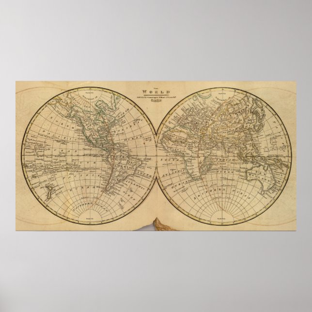 Poster Carte mondiale 2 (Devant)