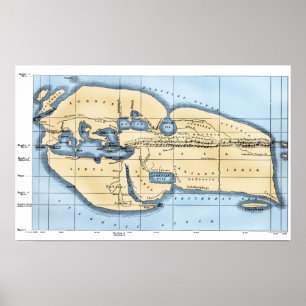 POSTER CARTE MONDIALE : ERATOSTHENES