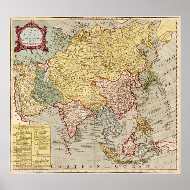 Poster Carte panoramique AsieAsie 9 (Devant)