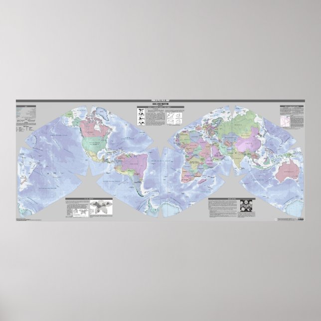 Poster Carte politique mondiale de Cahill-Keyes (Devant)