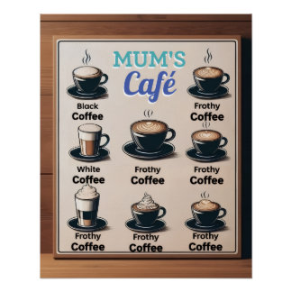 Poster Carte postale Café de maman