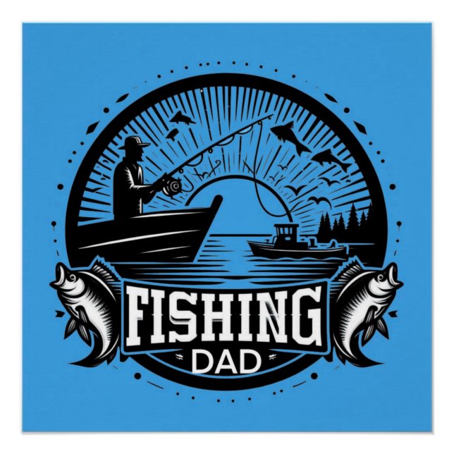 Poster Carte postale de pêche (Devant)