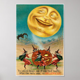 Poster Carte postale Halloween vintage