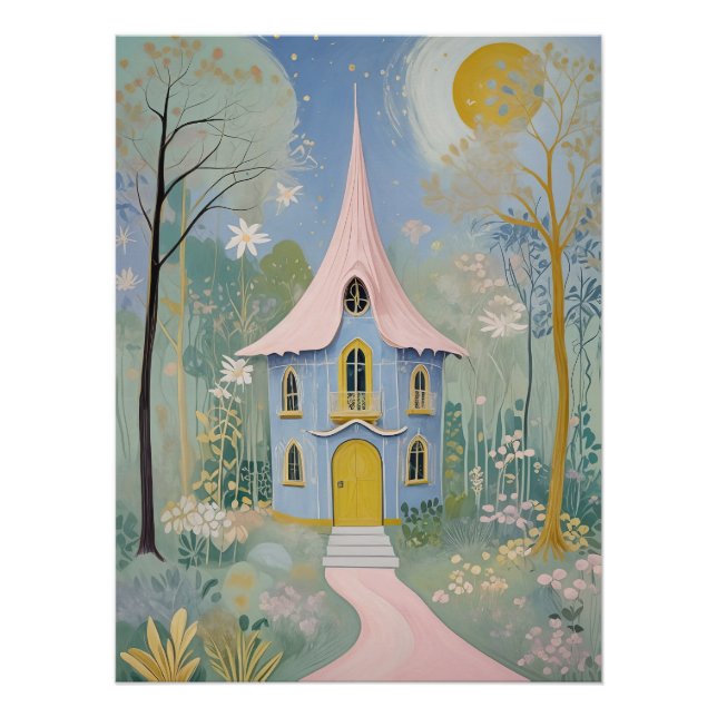 Poster Carte postale Vacances Cottage enchanté (Devant)