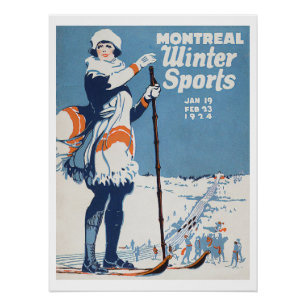 Poster Carte postale Vintage voyage de Montréal Canada