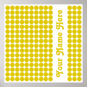 Poster Carte Safari Golden Poppy avec nom