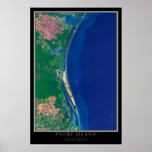 Carte satellite de Padre Island National Seashore