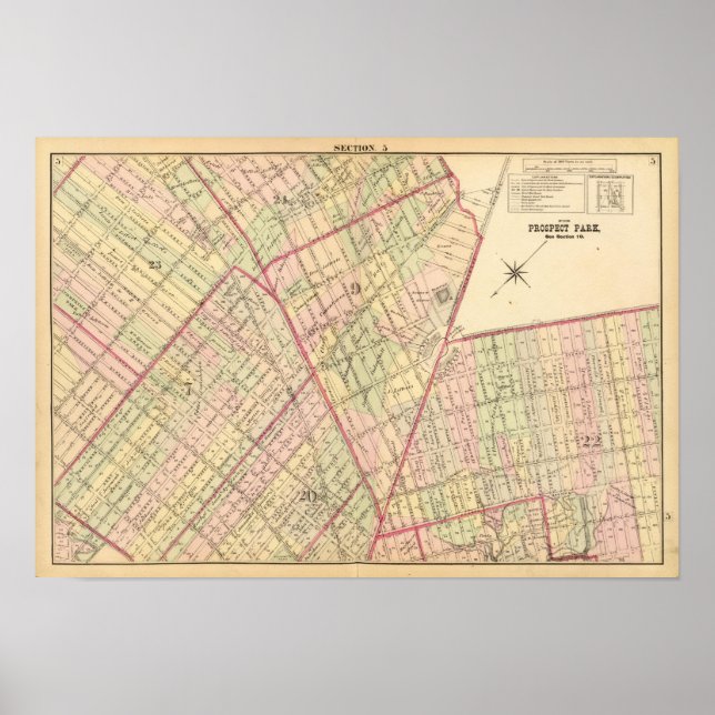 Poster Carte Sec 5 Brooklyn (Devant)
