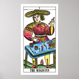 Poster Carte Tarot Magicien