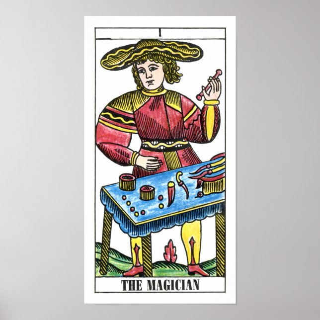 Poster Carte Tarot Magicien (Devant)