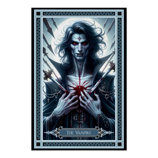 Poster Carte Tarot Vampire (Devant)