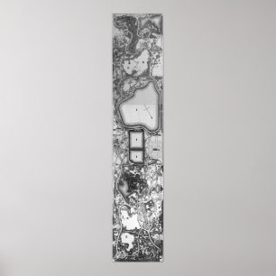 Poster Carte vintage de Central Park NYC (1879)