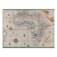 Carte Vintage de l'Atlas du manuscrit de l'Afrique