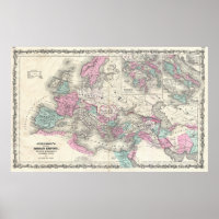 Carte vintage de l'Empire romain (1862)