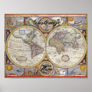 Poster Carte Vintage des voyageurs du monde Thunder_Cove