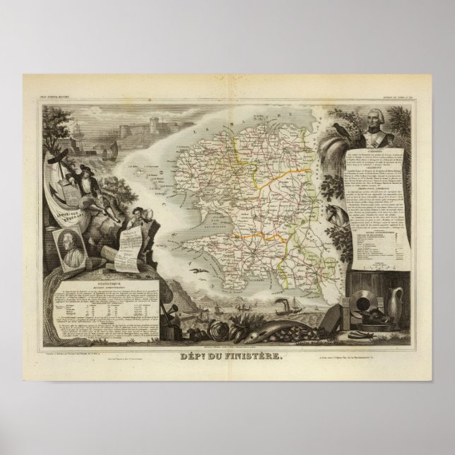 Poster Cartes Atlas d'illustration (Devant)