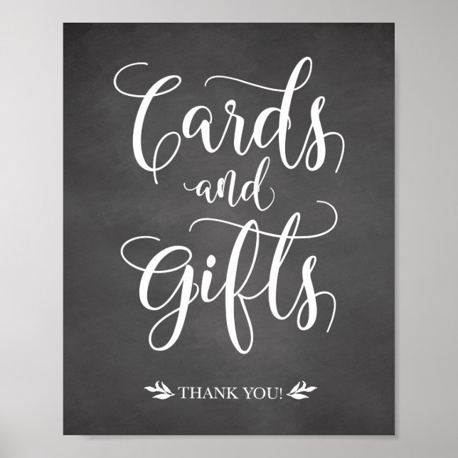 Poster Cartes et cadeaux SIGNE Mariage rustique (Devant)