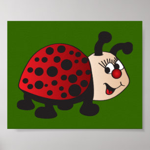 Poster Carton mignon Ladybug