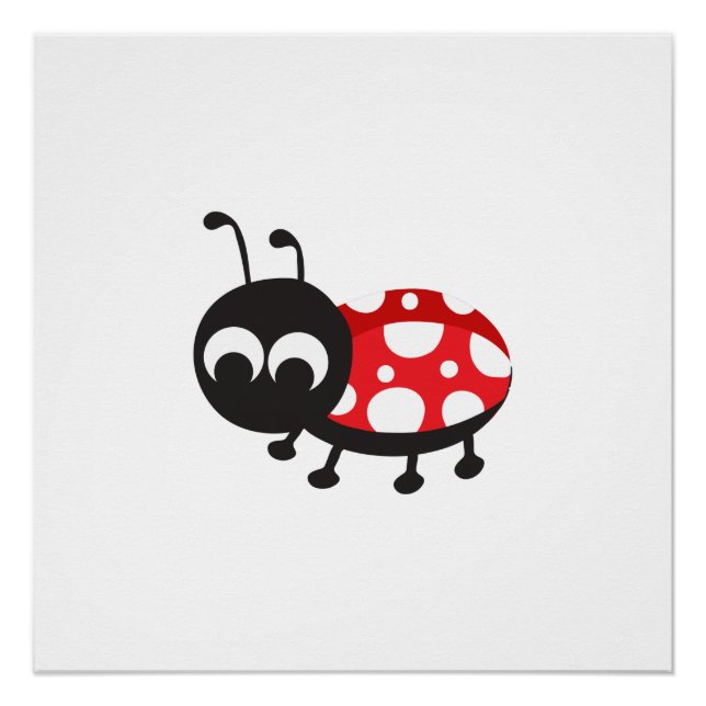 Poster Carton mignon Ladybug (Devant)