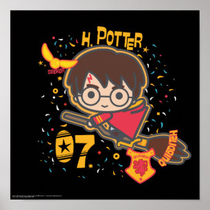 Poster Cartoon Harry Potter Quidditch Seeker