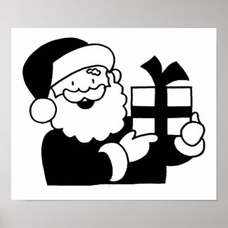 Poster Cartoon Père Noël