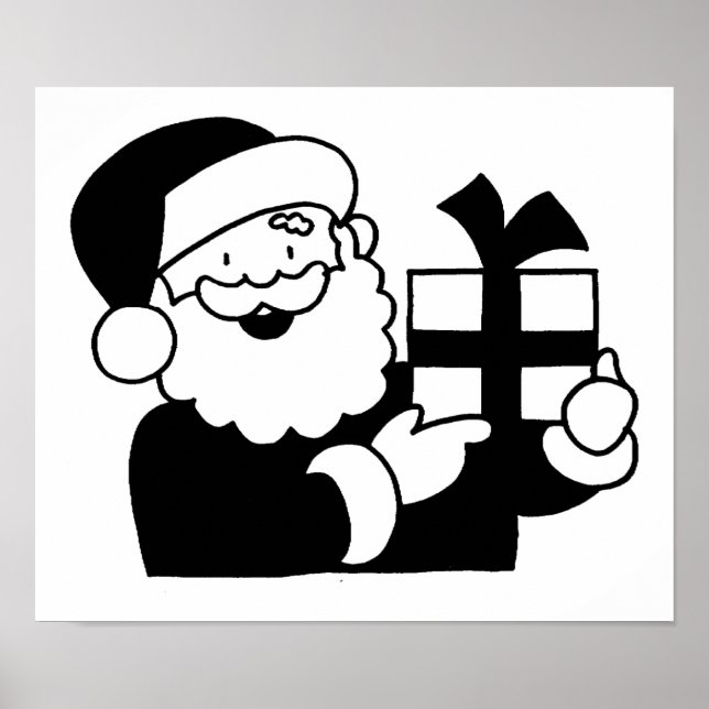 Poster Cartoon Père Noël (Devant)