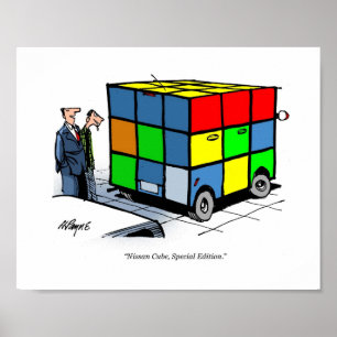 Poster CARtoon print Nissan Cube