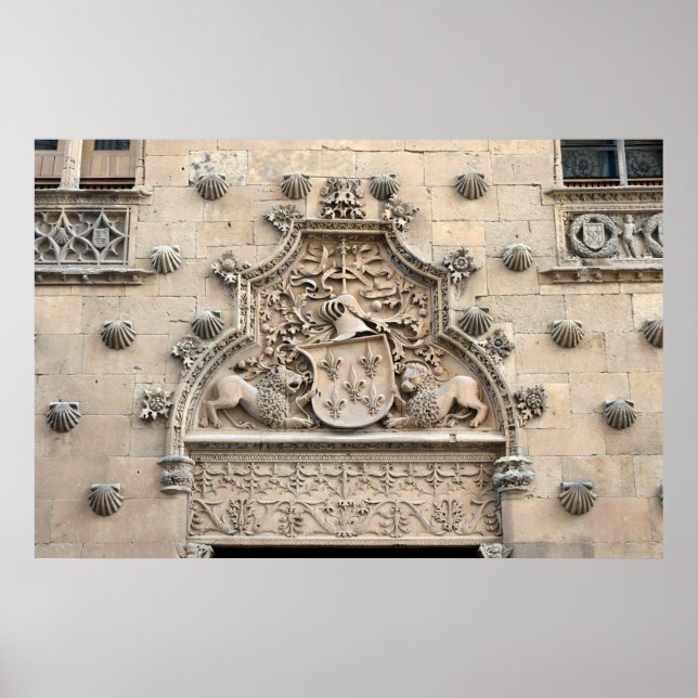 Poster Casa de las Conchas, Salamanque (Devant)