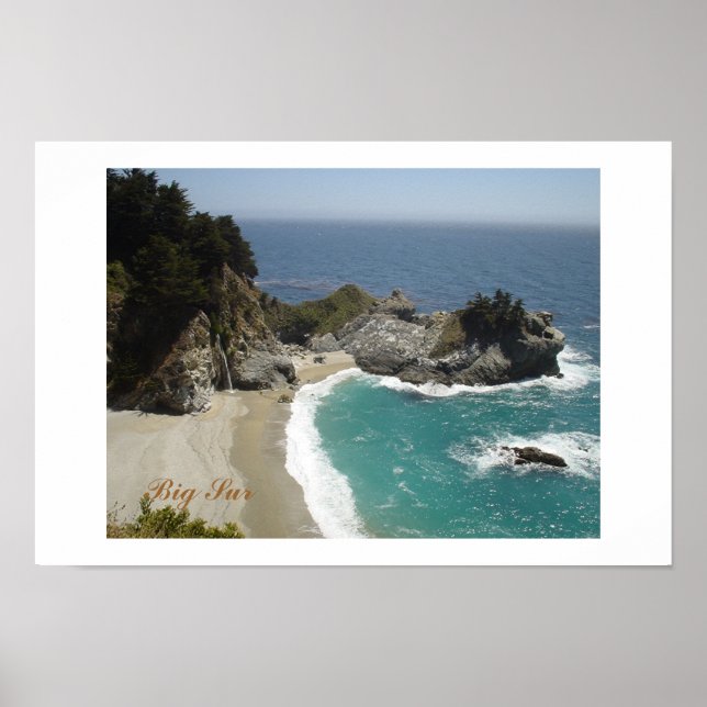 Poster Cascade à Big Sur (Devant)