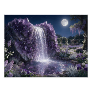 Poster Cascade d'améthyste de février