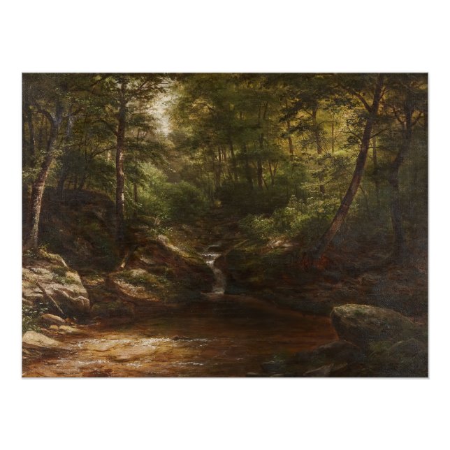 Poster Cascade dans la forêt – George Hetzel (Devant)
