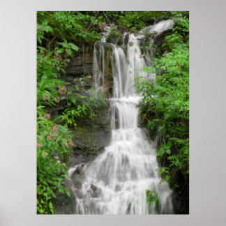 Poster Cascade dans les montagnes du smokey