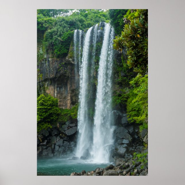 Poster Cascade de Jeongbang, Corée du Sud (Devant)