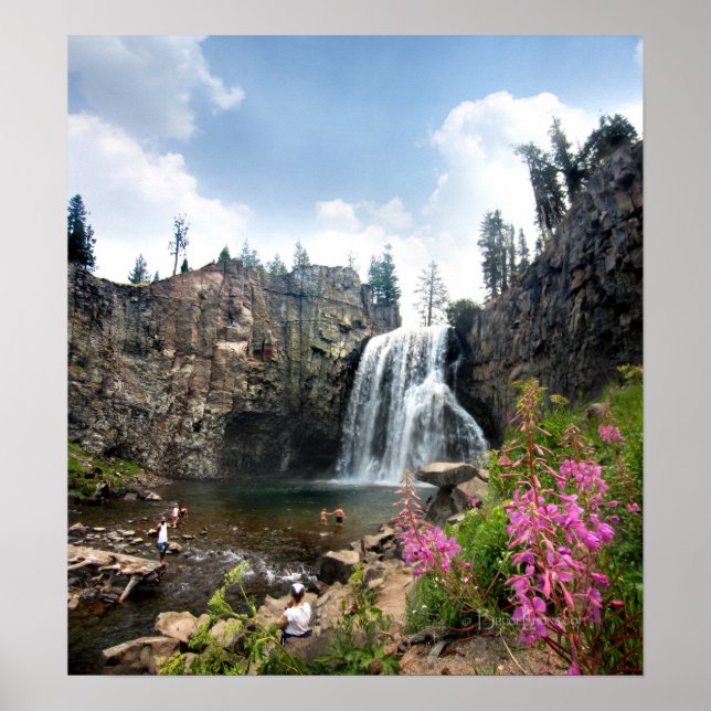 Poster Cascade de Rainbow Falls - Devils Postpile - Sierr (Devant)
