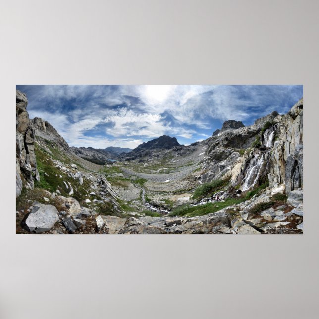 Poster Cascade du col Ritter - Ansel Adams Wilderness (Devant)