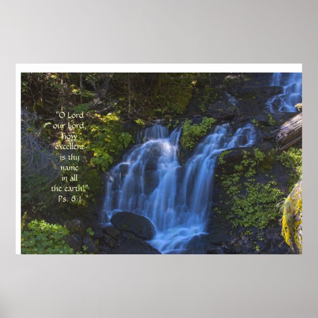 Poster Cascade du ruisseau Lower Falls HDR Imprimer avec  (Devant)