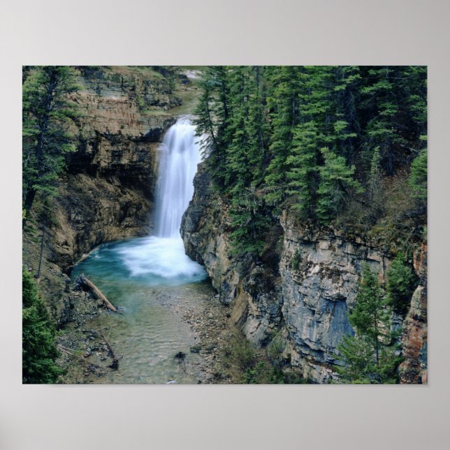 Poster Cascade sur Falls Creek dans Lewis et Clark (Devant)