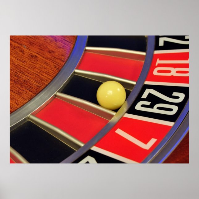 Poster casino roulette ball numéro 29 jeu (Devant)