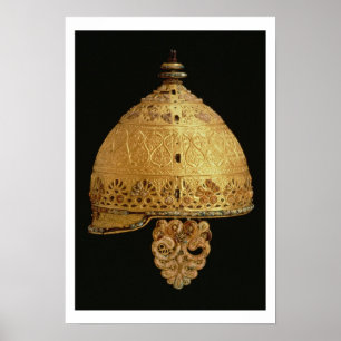 Poster Casque celtique trouvé à Agris, Charante, 4e siècl