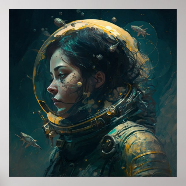 Poster casque spatial (Devant)