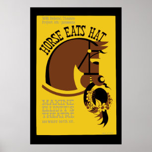 Poster Casquette Horse Eats