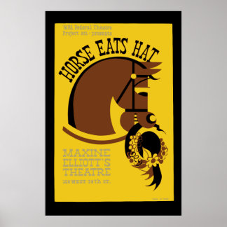 Poster Casquette Horse Eats