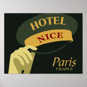 Poster Casquettes de Nice Hotel Paris