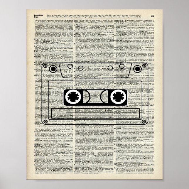 Poster Cassette de musique vintage (Devant)