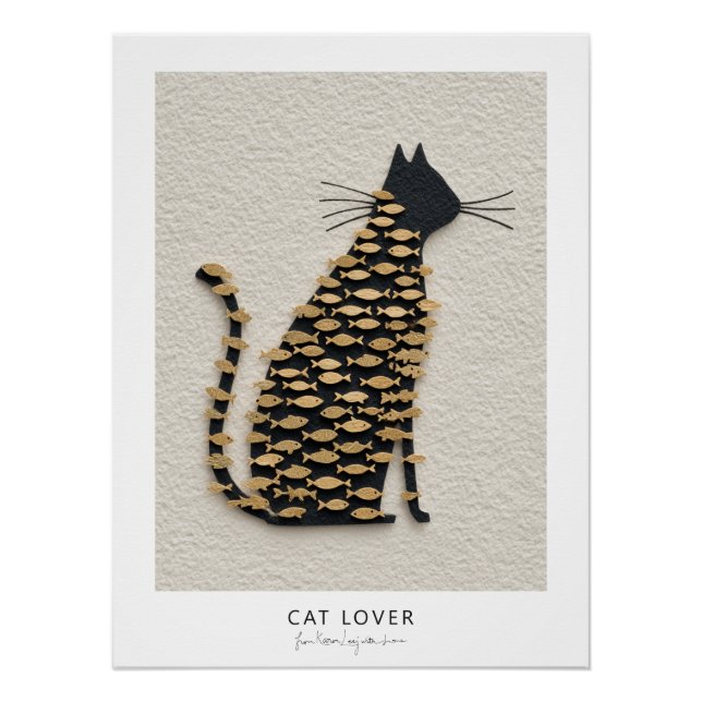 Poster Cat and Fish v11 (Devant)