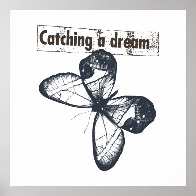 Poster Catch A Dream Butterfly (Devant)